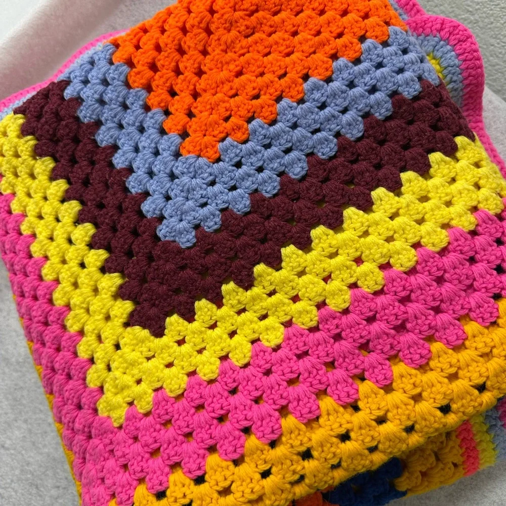 Handmade Crochet Afghan Throw 52x52
